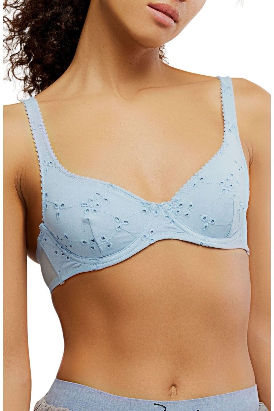 Intimately Free People Full Bloom Home Grown Stretch Cotton Eyelet Underwire Bra
